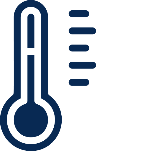 Ícone de temperatura de secagem da roupa