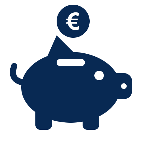 Ícone de mealheiro, sem investimento em enxoval